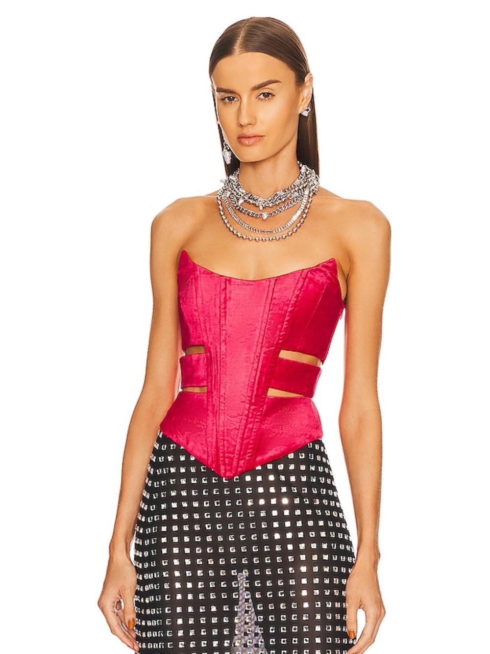 NBD Ines Corset Top | Strapless Cutout Bustier | Medium
